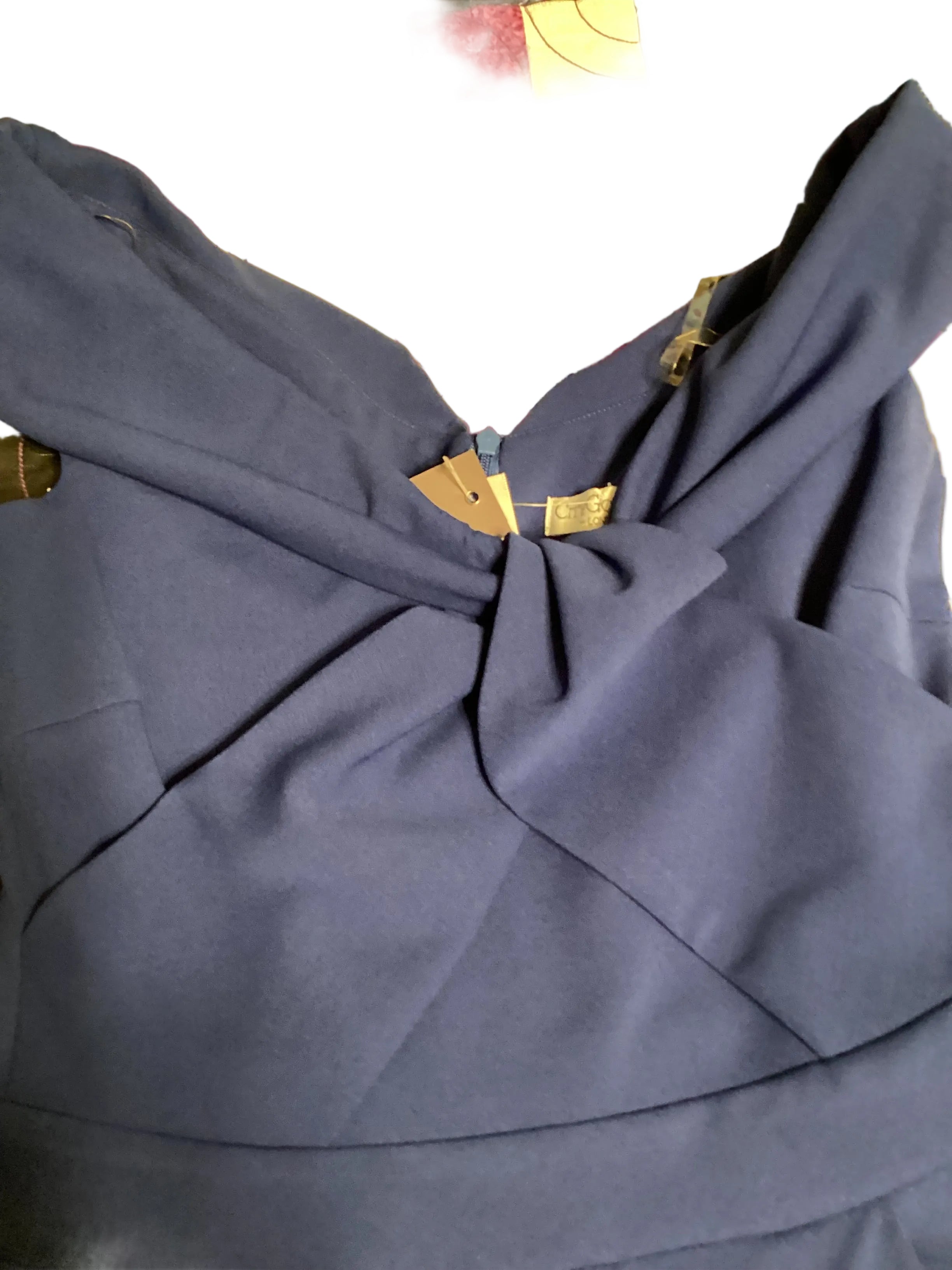 City Goddess Blue Jumpsuit with Pockets Size 10