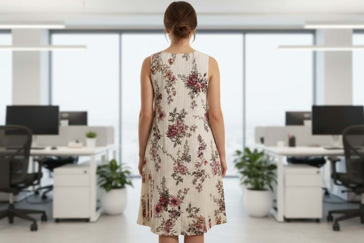 Origami Floral Vest  Cardigan with Pockets
