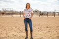 Origami Western Print Blouse Size Small