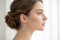 Silver Peace Sign Earrings