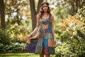 Yak & Yeti Patchwork Romper with Mushrooms Sizes S,M