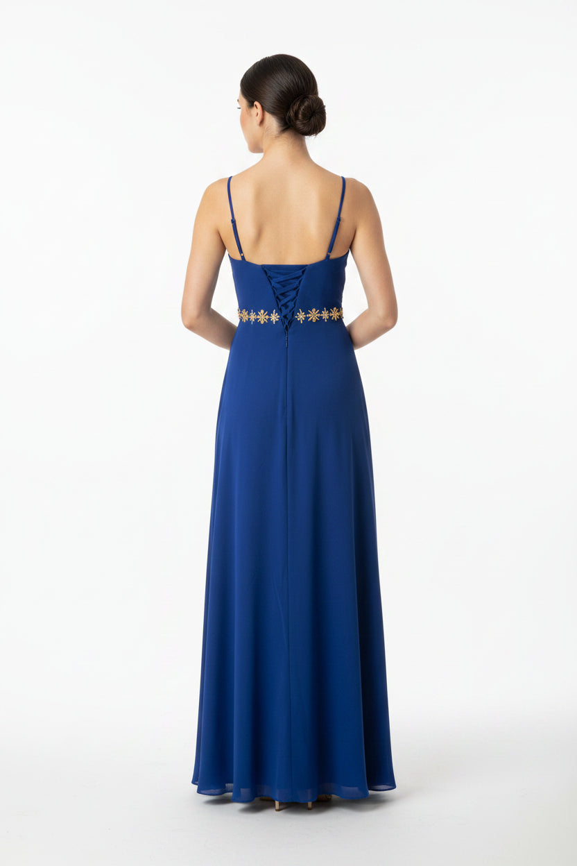 Anny Lee Strapless Long Blue Formal Size 12-14