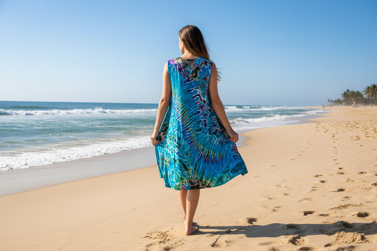 Culture Shop Plus Size Teal Sleeveless Dress with Pockets