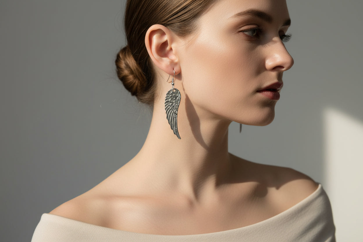 Angle Wing Dangling Earrings