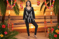 India Boutique Long Sleeve Top with Leaves Design. Size  Free Size