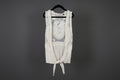 Origami Little Girls White Cardigan with Front Tie and Lace Back . Size S/M