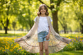Origami Little Girls Sleeveless Geometric Multicolor Cardigan with Lace Trim. Size S/M