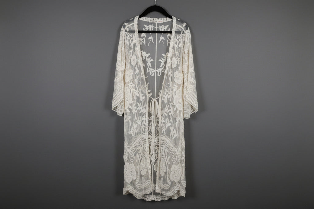 Origami Teen Girls Long Sleeve Lace Cardigan