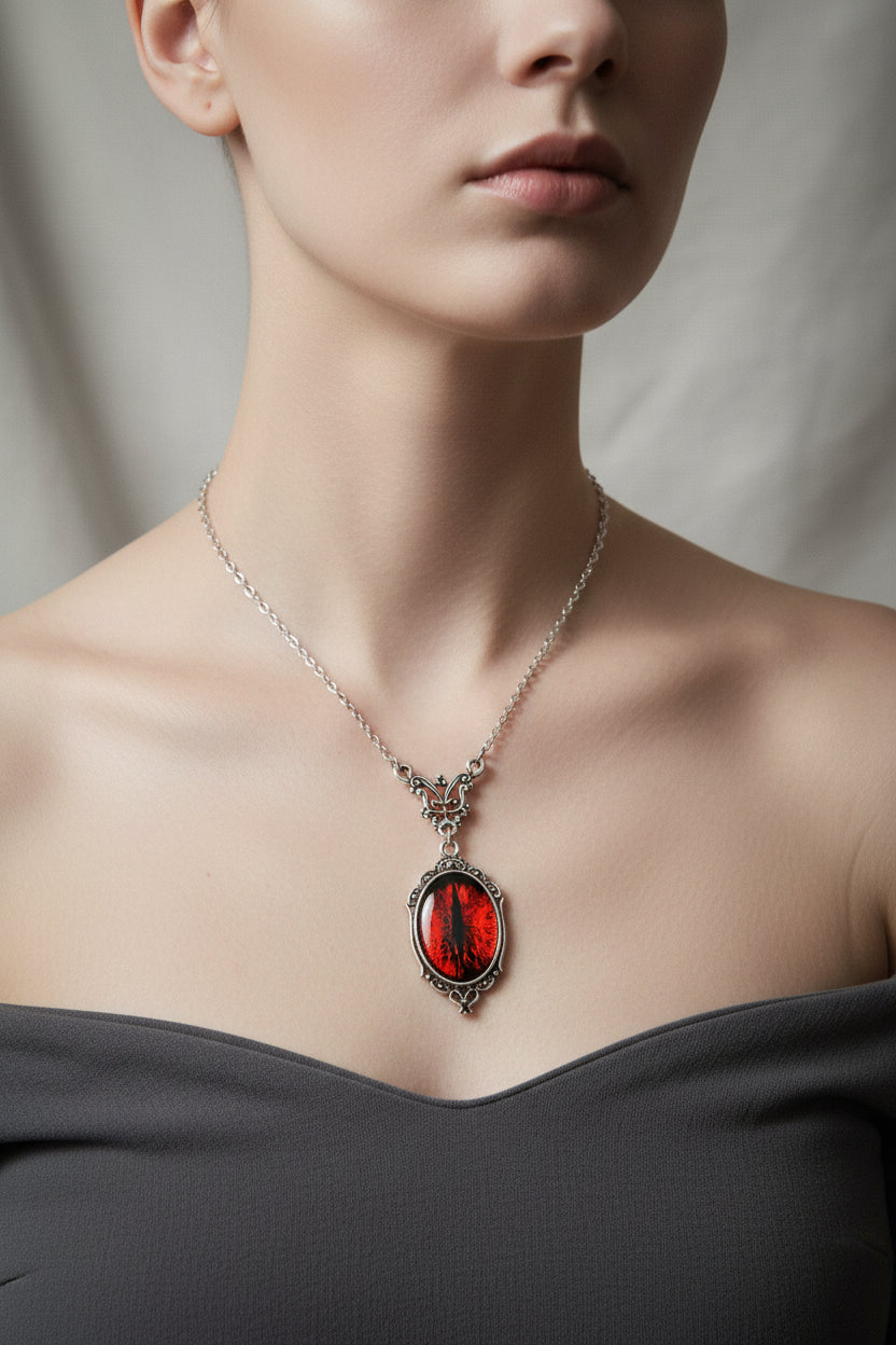 Red Cat Eye Necklace