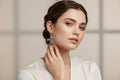 Silver Rose Bud Earrings