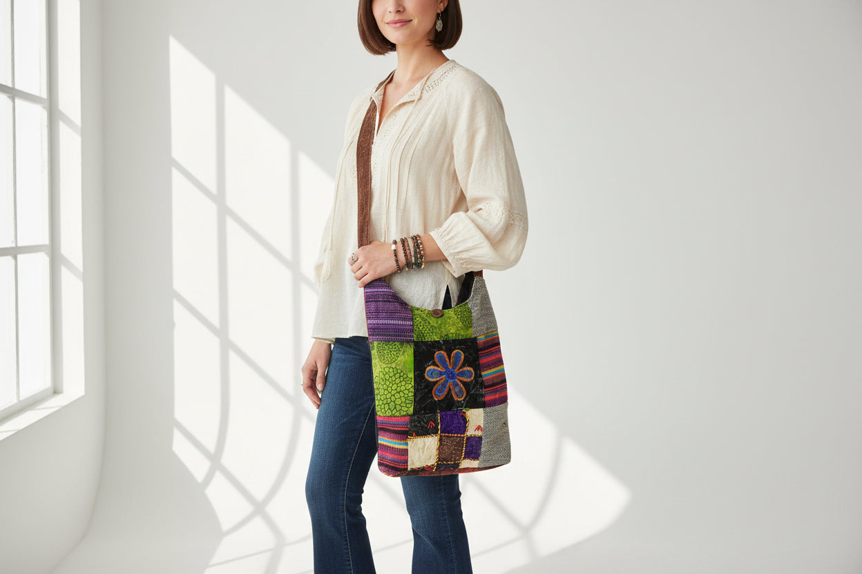 Yak&yeti hobo bag with inside zipper and pockets